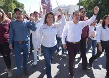 Arranca la fórmula ganadora de Morena, Lorenia Valles y Heriberto Aguilar el camino al Senado de la República.