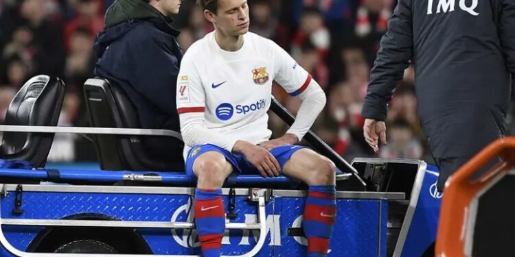 Barcelona sufre las bajas de Frenkie de Jong y Pedri