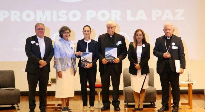 ”TRABAJEMOS JUNTOS EN LA CONSTRUCCIÓN DE LA PAZ”: CLAUDIA SHEINBAUM llama al EPISCOPADO MEXICANO a conjuntar esfuerzos por un México MÁS JUSTO Y MÁS SEGURO