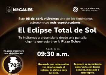 Invitan a presenciar el Eclipse en la Plaza “Ochoa” el lunes