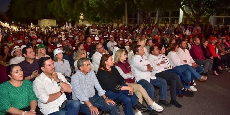 Sonora muestra apoyo a  Claudia Sheinbaum durante el primer debate presidencial