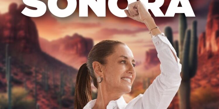 Llega Claudia Sheinbaum a San Luis Río Colorado en su primer día visitando Sonora