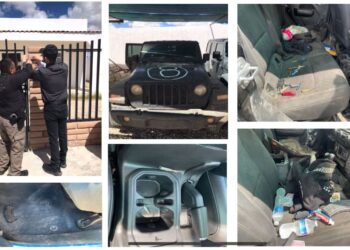 Autoridades de seguridad detienen a tres personas y decomisan arsenal, droga y vehículos en el norte de Sonora