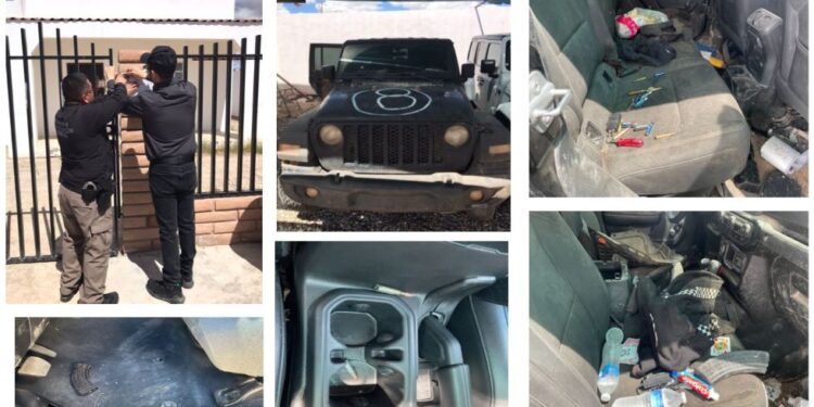 Autoridades de seguridad detienen a tres personas y decomisan arsenal, droga y vehículos en el norte de Sonora