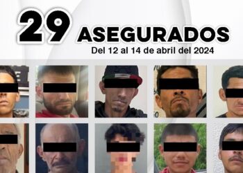 Detiene Policía Estatal a 29 personas en tres días de operativos.