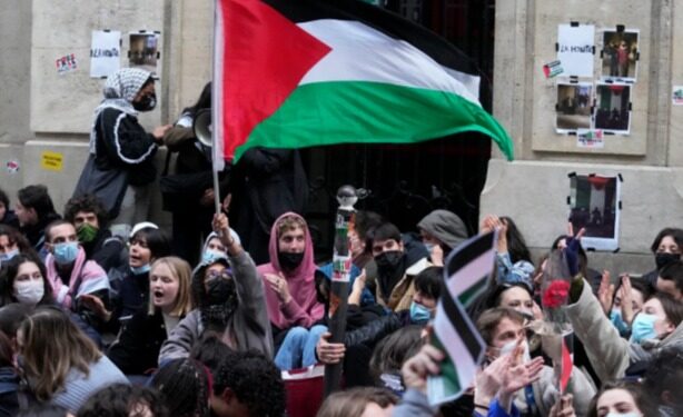 Estudiantes en Francia condenan acciones de Israel en Gaza