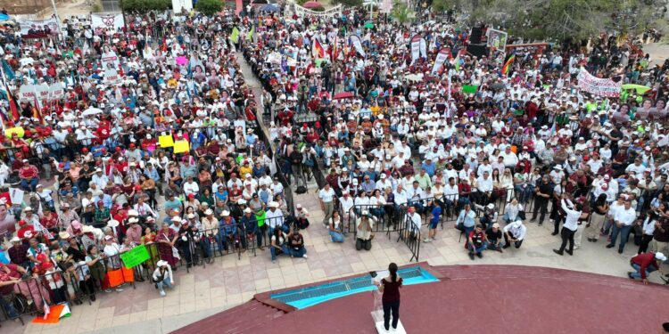 La gente del Sur de Sonora arropa a Claudia Sheinbaum