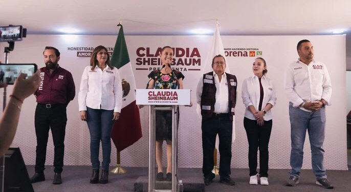Claudia Sheinbaum anuncia dos nuevas rutas del tren de pasajeros para impulsar el desarrollo regional de Aguascalientes