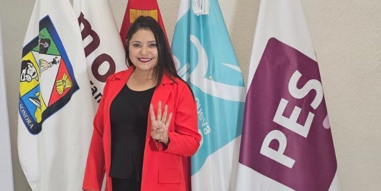 Deni Gastélum Barrera del partido de Morena,  presenta su registro para contender por el distrito XVI
