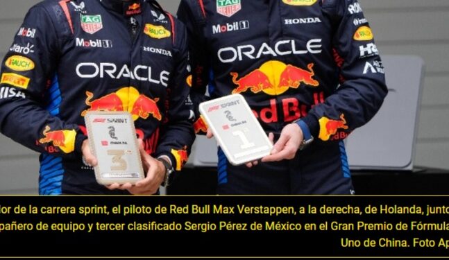 Max Verstappen y Checo Pérez hacen el 1-3 en sprint de GP de China