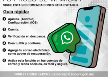 Unidad Cibernética emite recomendaciones para prevenir el robo de WhatsApp