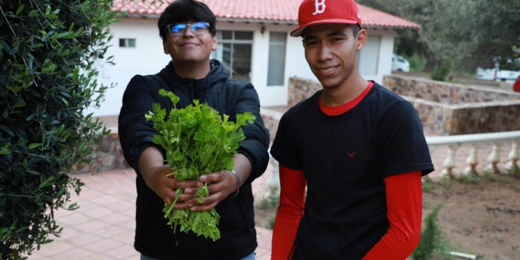 Participan estudiantes del Creson en taller sobre agricultura orgánica para crear huertos escolares