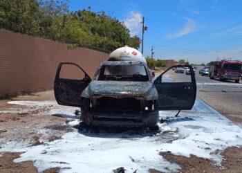 Controla UMPC incendio de pipa en carretera hornos-esperanza