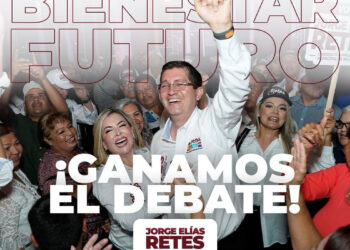 Triunfo contundente de Jorge Elías Retes en debate