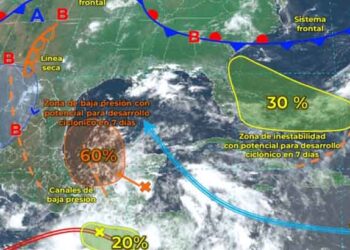 Conagua advierte que potencial ciclón tropical afectará a ocho estados del país