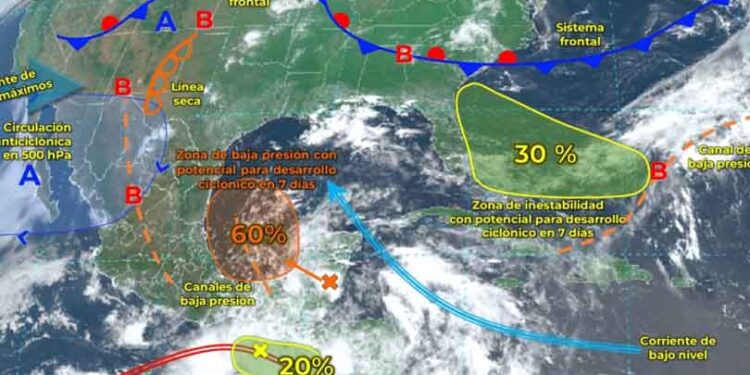 Conagua advierte que potencial ciclón tropical afectará a ocho estados del país