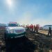 Brigadistas de los dos países se encuentran combatiendo el incendio en la línea fronteriza de Agua Prieta
