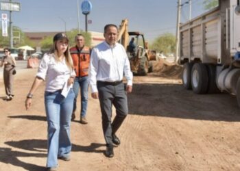 Supervisa Alcalde rehabilitación del bulevar Cimarrón