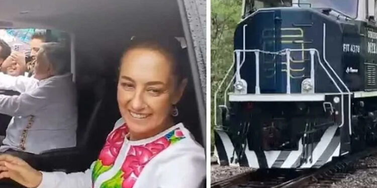 Viajan Sheinbaum y AMLO en el Tren Interoceánico