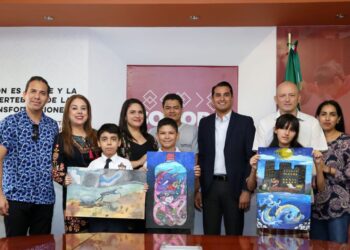 Premia SEC a ganadores estatales del 47 Concurso Nacional de Pintura Infantil “El Niño y La Mar”
