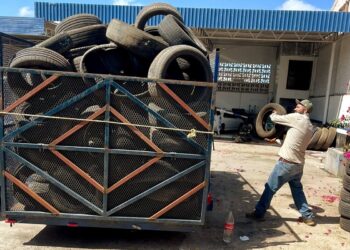 Retiran  22 toneladas de neumáticos obsoletos
