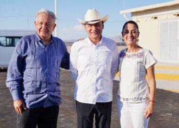 Inician Gobernador Durazo, presidente López Obrador y presidenta electa Sheinbaum gira de trabajo por Sonora