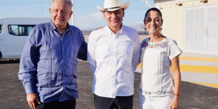 Inician Gobernador Durazo, presidente López Obrador y presidenta electa Sheinbaum gira de trabajo por Sonora