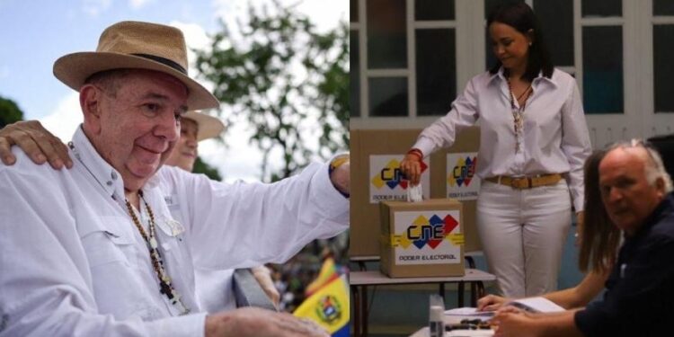 Elecciones en Venezuela: Opositores María Corina y Edmundo González emiten su voto; “será el día de la reconciliación”