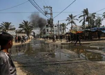 Zona epidémica de poliomielitis en Gaza,