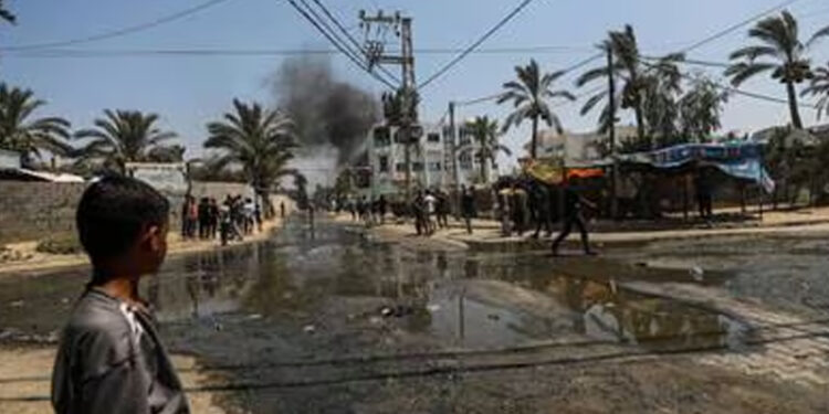 Zona epidémica de poliomielitis en Gaza,