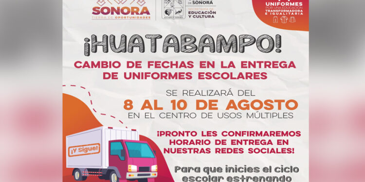 Huatabampo tendrá modificación del período de entrega de uniformes: SEC Sonora