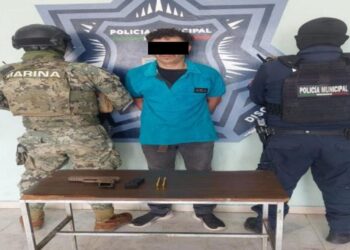 Detecta y aprehende policía municipal a hombre con arma de fuego durante operativo