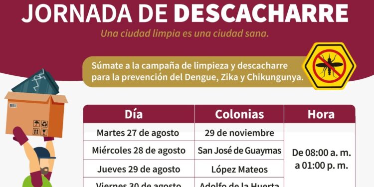 Alista Ayuntamiento de Guaymas Jornada de Descacharre.