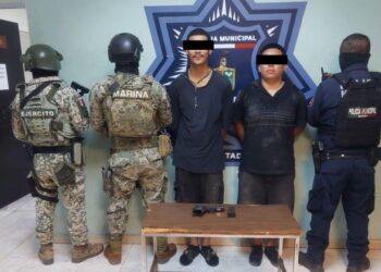 Captura SSPM en conjunto con tres niveles de Gobierno a dos con arma de fuego y por presunto delito de homicidio