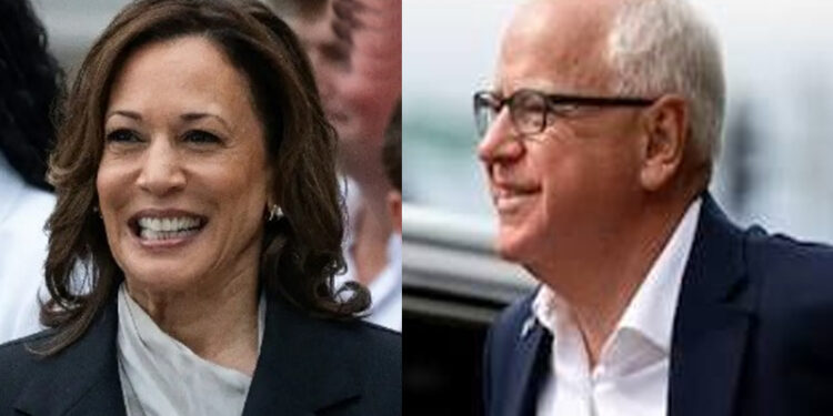 Elige Kamala Harris a Tim Walz como candidato a vicepresidente