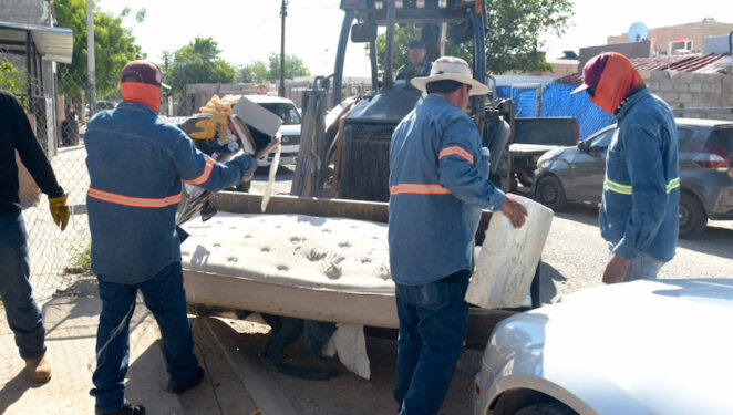 Retira Ayuntamiento de Hermosillo 173 toneladas de desechos no domésticos de 4 colonias