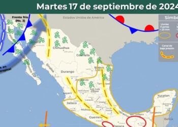 Este día, el frente frío No. 2 se extenderá sobre el noroeste de México