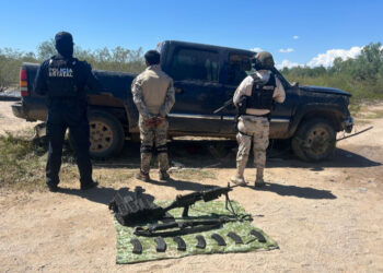 Realizan corporaciones pertenecientes a la Mesa de Seguridad operativo coordinado en El Claro, Sonora