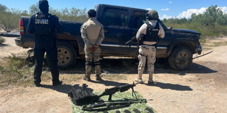 Realizan corporaciones pertenecientes a la Mesa de Seguridad operativo coordinado en El Claro, Sonora