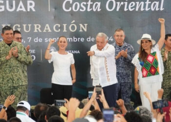 Inauguran AMLO y Sheinbaum el Parque del Jaguar en QR