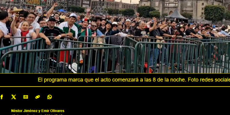 A tope, el Zócalo capitalino previo al grito de independencia