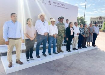 Realizan ceremonia de izamiento de Bandera