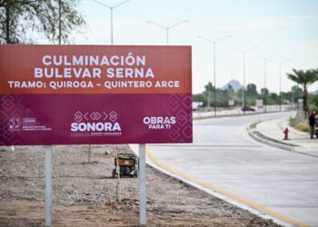 Reconocen vecinos del sector poniente a Gobernador Durazo por obra de prolongación de bulevar Serna