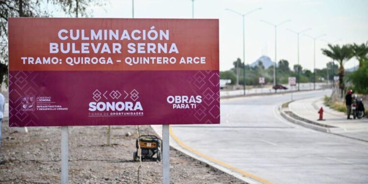 Reconocen vecinos del sector poniente a Gobernador Durazo por obra de prolongación de bulevar Serna