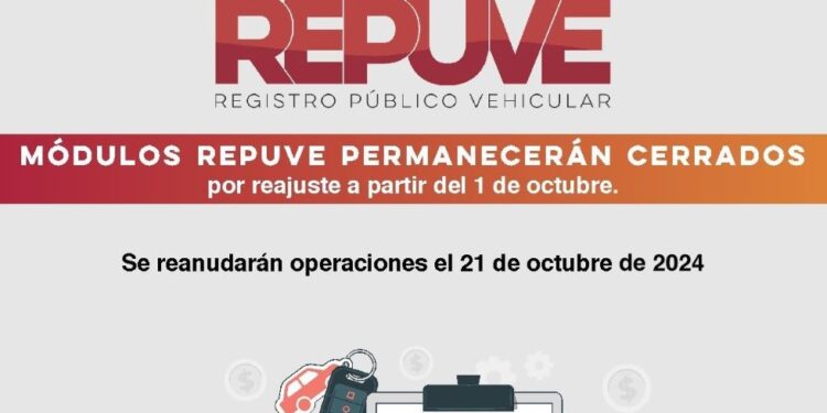 Retomará Repuve Sonora actividades el 21 de octubre por ajustes operativos