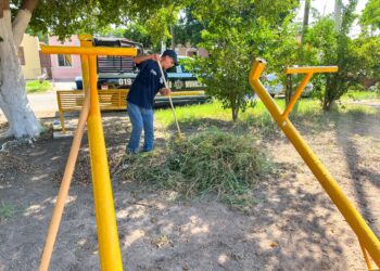 SSPM y autoridades de los tres niveles de Gobierno, coadyuvan en limpieza del parque alameda 2