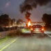 Con camiones incendiados bloquean carreteras en Aguascalientes