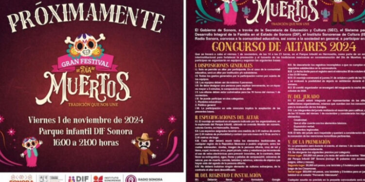 Invitan al Gran Festival de Día de Muertos en Hermosillo