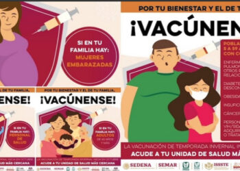 Invitan a la población a vacunarse en temporada invernal