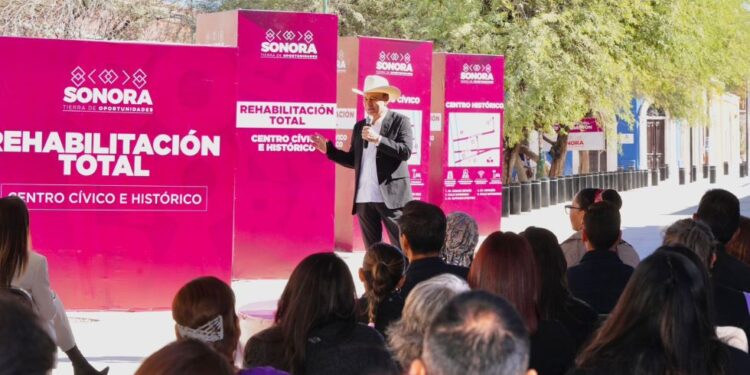 Transforma Gobernador Durazo calles y edificios públicos del centro histórico de Hermosillo